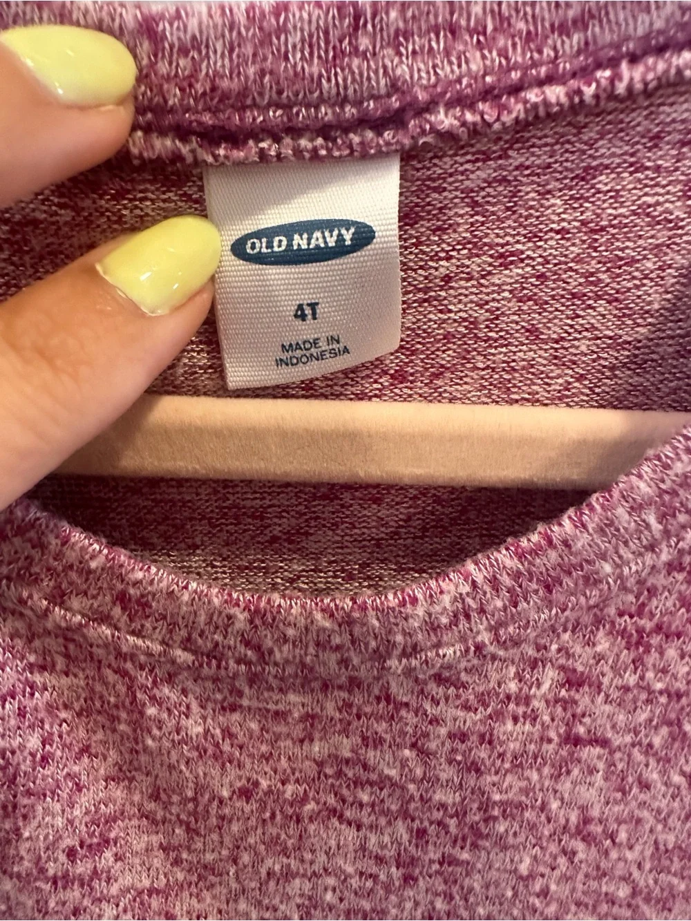 Old Navy Marled Rose Knit Twist-Hem Sweatshirt